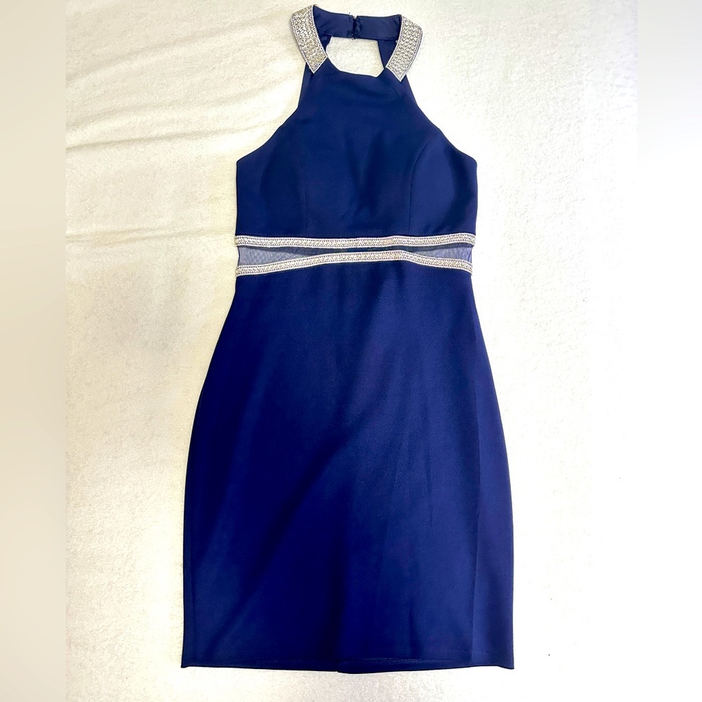 Navy Blue Sparkle Cocktail Dress | My Michelle | Size 3